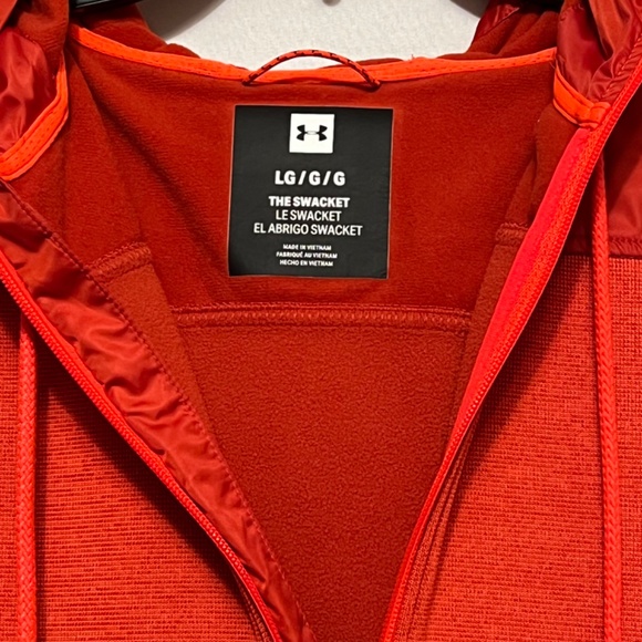 Under Armour Mens Full Zip Sweatshirt Jacket (Swacket) - Orange - Size L - Picture 9 of 10
